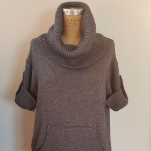 BCBGMAXAZRIA Oversize Grey Cowl Neck Sweater